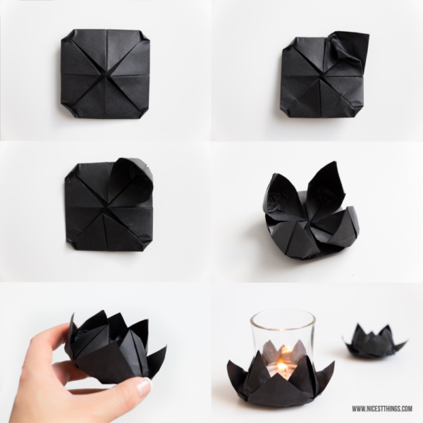Оригами черный лотос (41 фото)