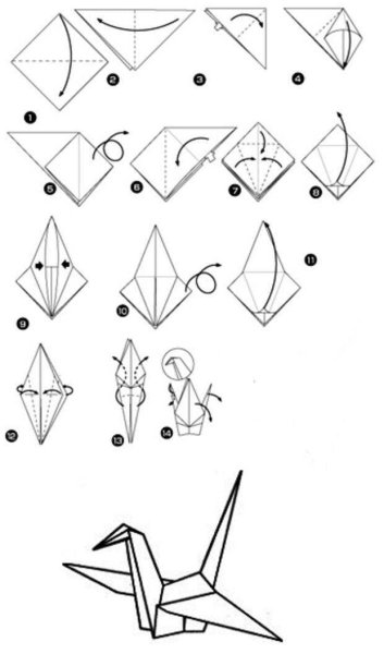 Оригами клюющая птица (43 фото)