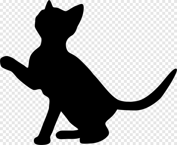 Рисунки кот с поднятой лапкой (42 фото)