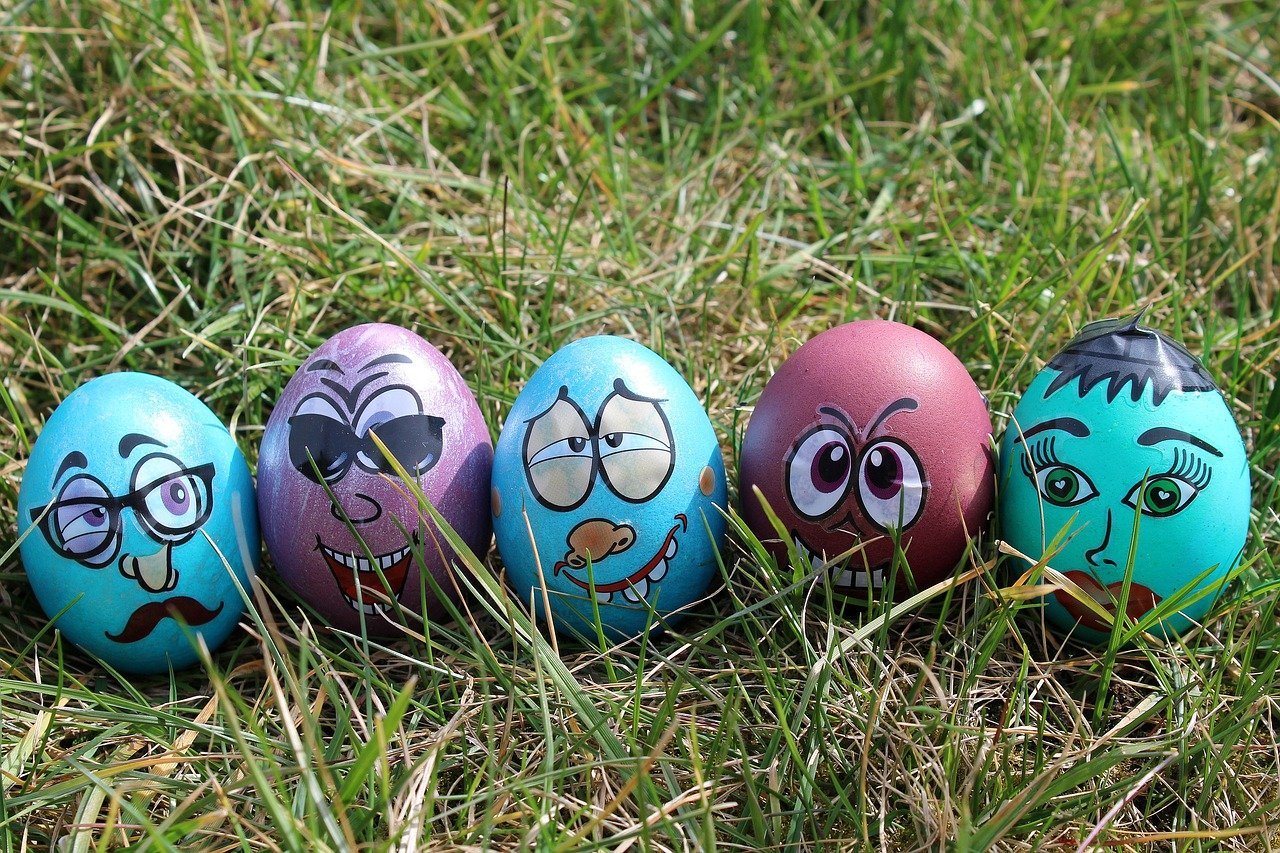 Забавные яйца на Пасху