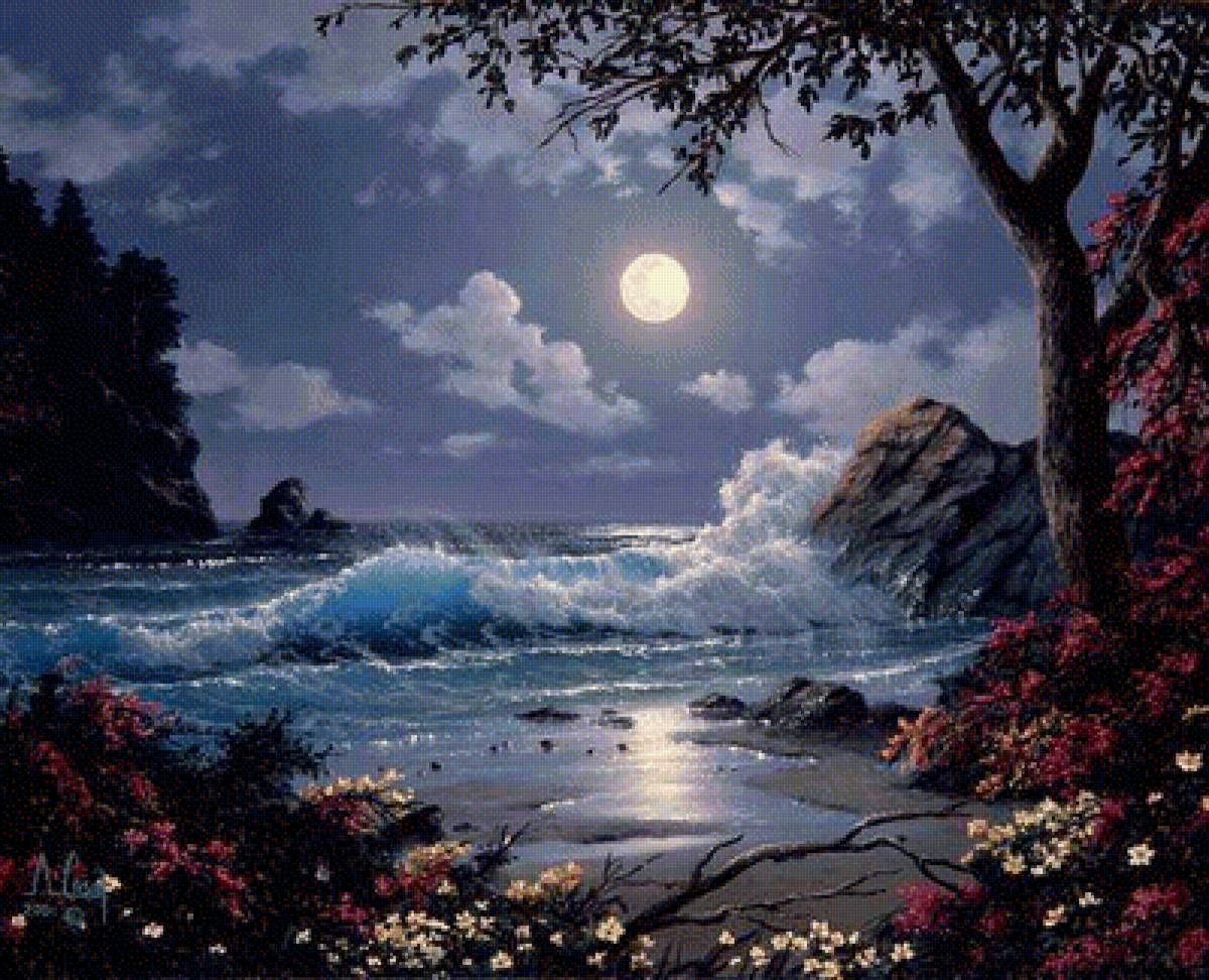 Доброй Ночи Картинки Природа Лес Море