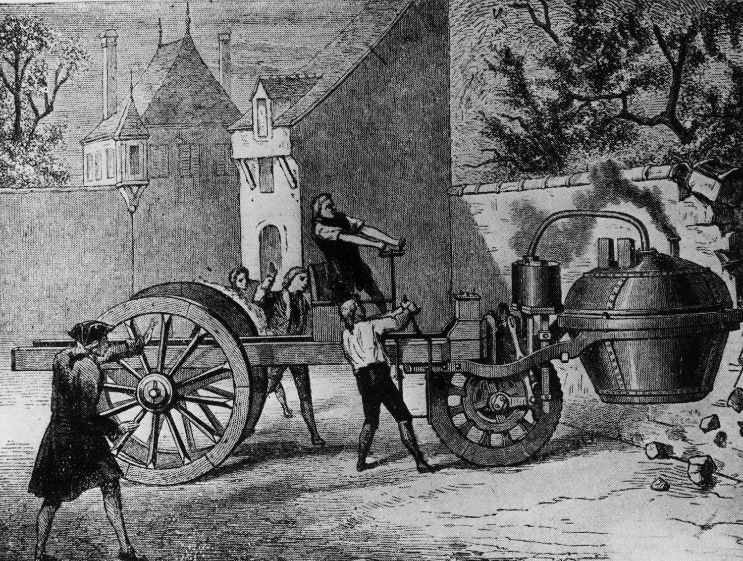 Nicolas Joseph Cugnot. Жозеф Кюньо паровая машина. Первая фабрика в Англии 1771. Первый паровой автомобиль