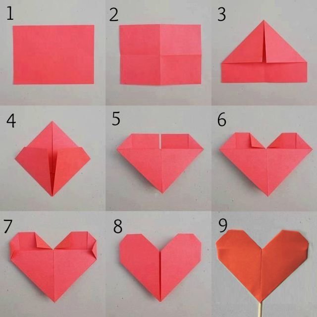 Поделки из а4 легкие. Как сложить сердце из бумаги. Как сделать сердечко из бумаги. Оригами сердце. Поделка сердечко из бумаги.