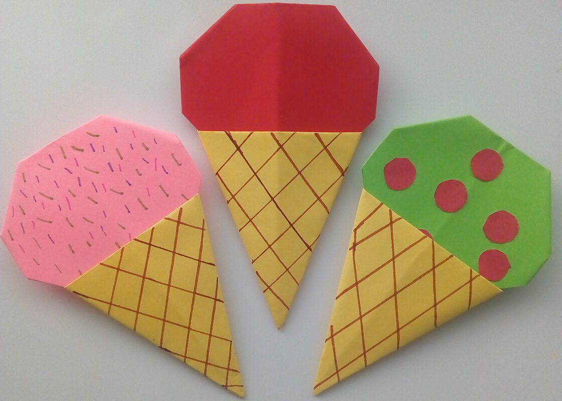 Сладости из бумаги. Поделка мороженое из бумаги. Мороженое из цветной бумаги. Конструирование из бумаги мороженое. Сладости из цветной бумаги.