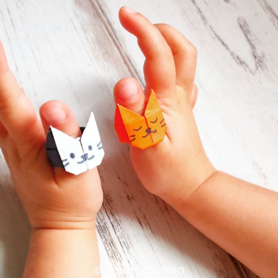 Оригами кольцо котенок (40 фото) »