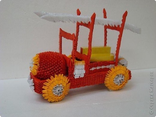 Оригами пожарная машина (41 фото)