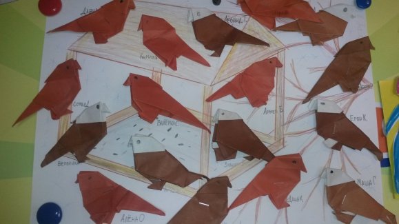 Оригами птицы зимующие (45 фото)