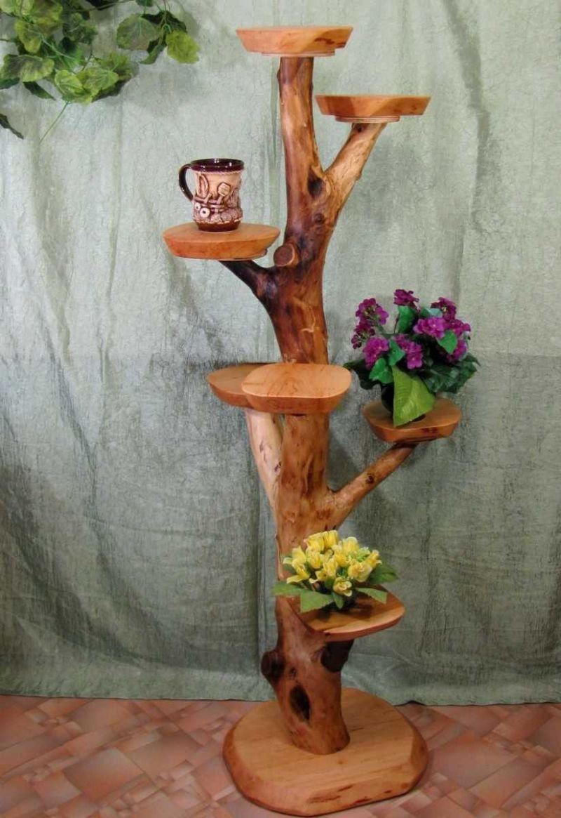Подставка для цветов из дерева своими руками