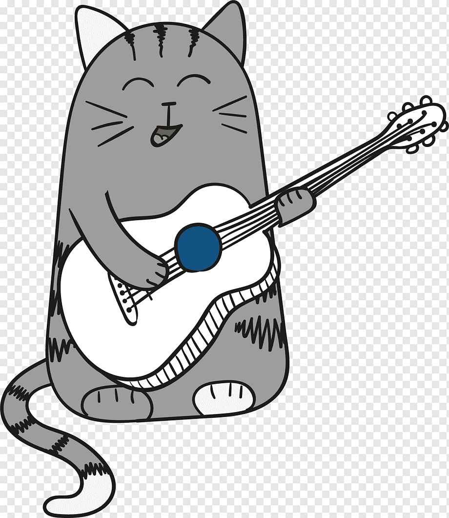 Кота музыкальные инструменты. Кот с гитарой. Мультяшный кот. Котик поет. Котики с музыкальными инструментами.