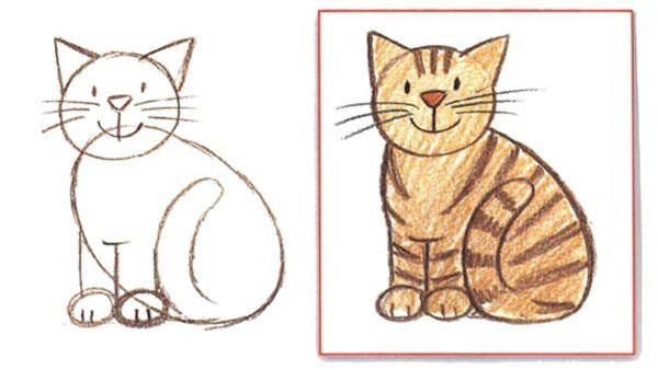 Рисунки усатый полосатый котенок (45 фото)