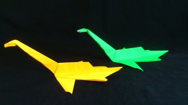 Оригами бронтозавр (38 фото)