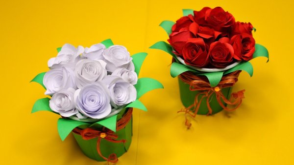 Оригами букет роз (43 фото)