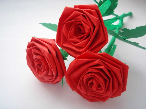 Оригами бутон розы (41 фото)