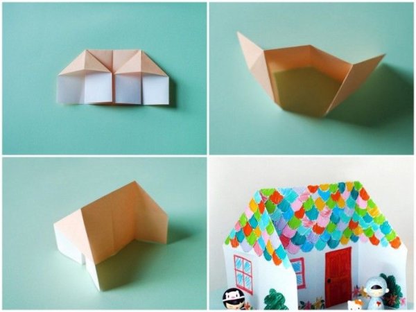 Оригами дом (43 фото)