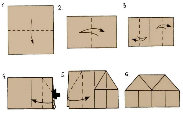 Оригами домик (44 фото)