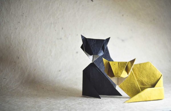 Оригами голова кошечки (42 фото)