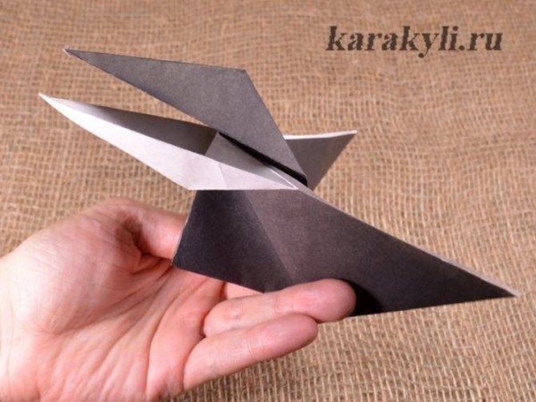 Оригами голова ворона (41 фото)