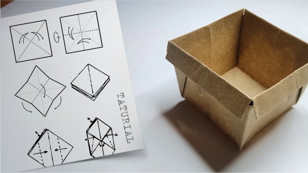 Оригами коробка из квадрата (42 фото)