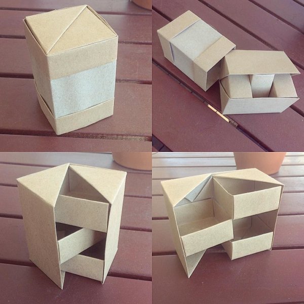 Оригами коробочка из картона (44 фото)
