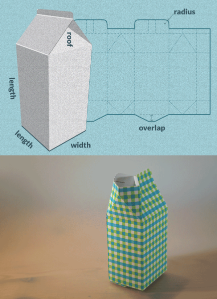Оригами коробочка молока (44 фото)