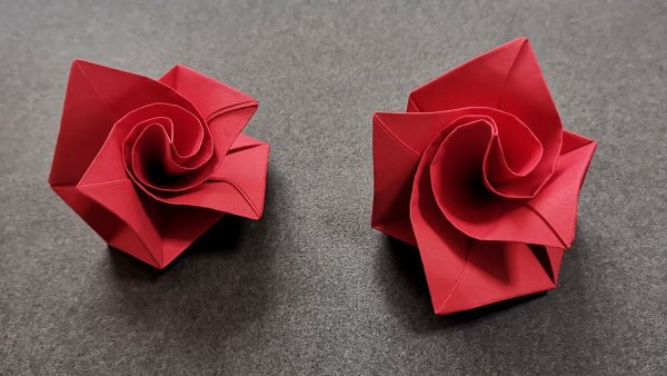 Оригами кубик роза (41 фото)