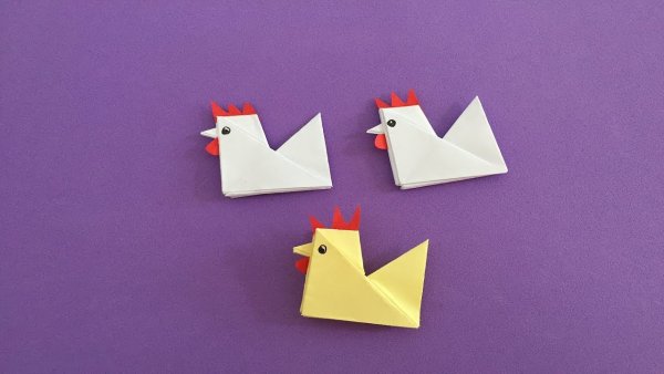 Оригами курица клюет (40 фото)