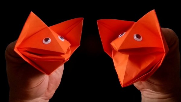 Оригами лисичка мордочка (42 фото)