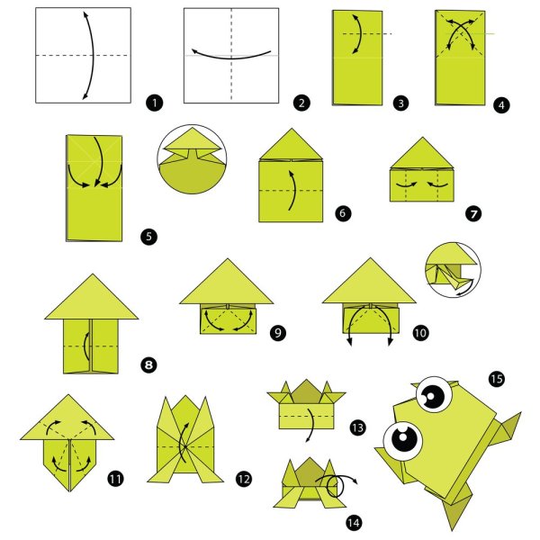 Оригами лягушка с языком (41 фото)