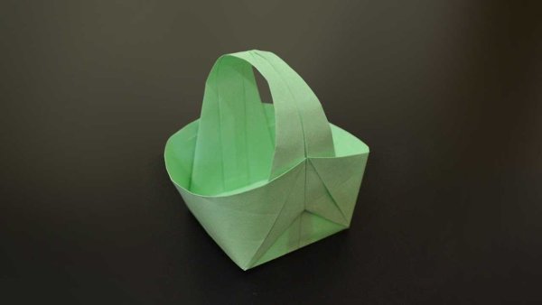 Оригами плоская корзина (45 фото)