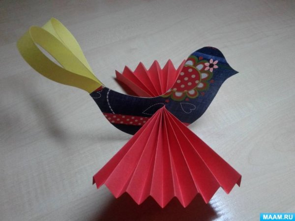 Оригами подвеска птичка (40 фото)