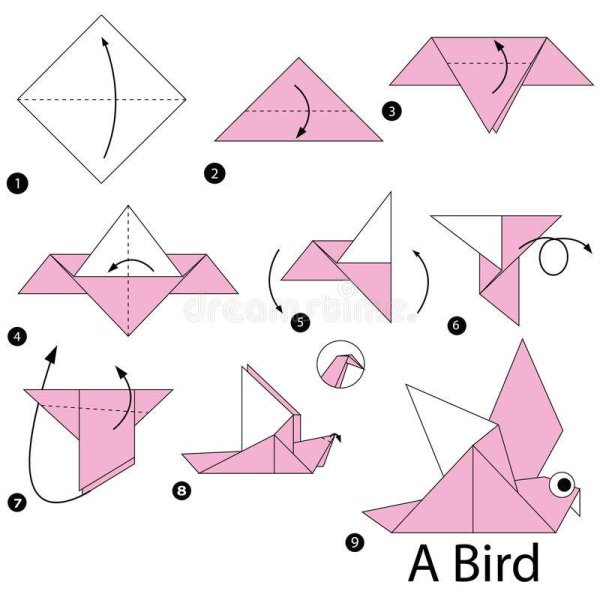 Оригами птицы звери (43 фото)