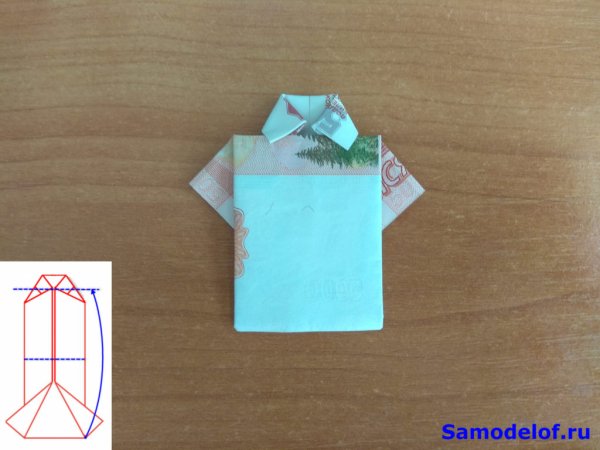 Оригами рубашка из денег (43 фото)