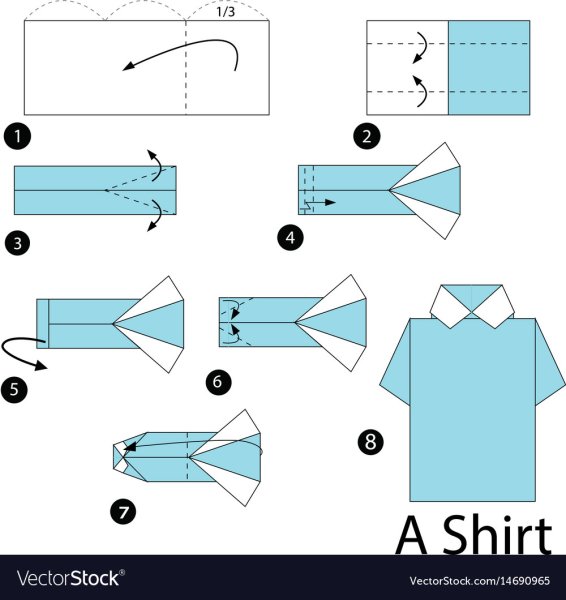 Оригами рубашка с галстуком из денег (43 фото)