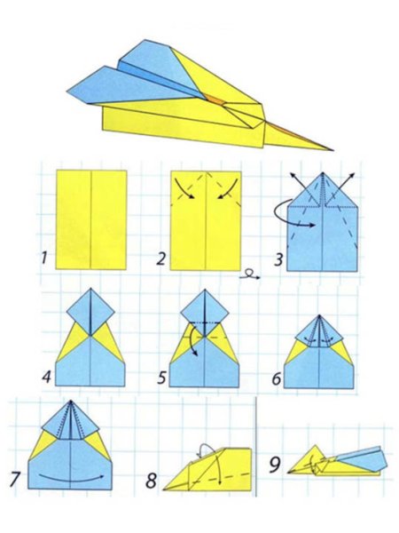 Оригами самолет далеко летающий (42 фото)