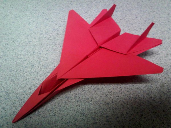 Оригами самолет истребитель (44 фото)