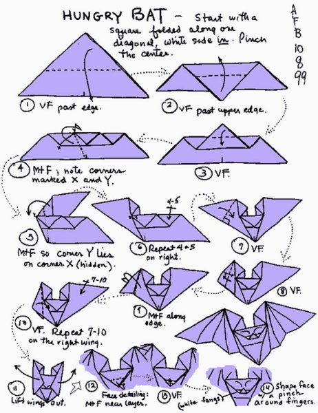Оригами самолетик летучая мышь (38 фото)
