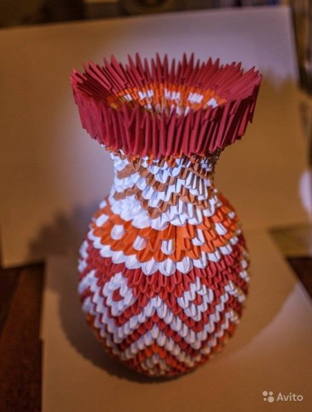 Оригами ваза для цветов (42 фото)