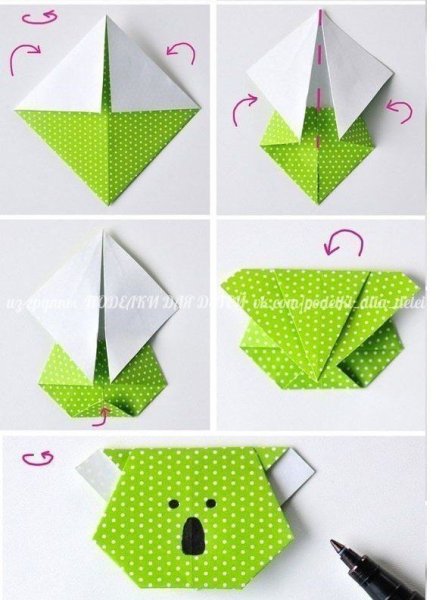 Оригами закладка медведь (44 фото)