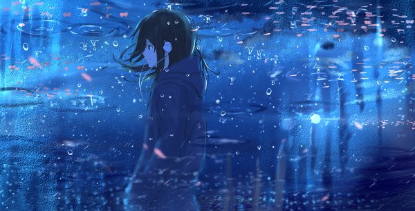 Обои аниме дождь (38 фото)