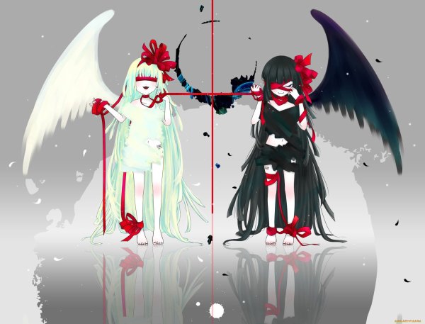 Обои с ангелом и демоном аниме (41 фото)