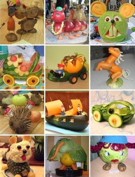 Поделки грибы из овощей и фруктов: идеи по изготовлению своими руками (45 фото)