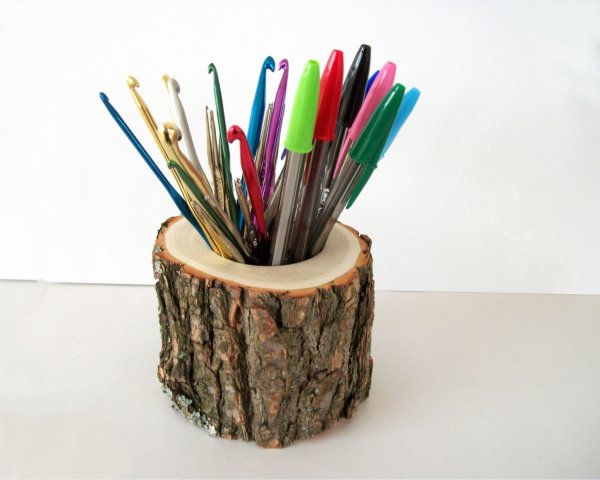 Поделки из дерева карандашница: идеи по изготовлению своими руками (35 фото)