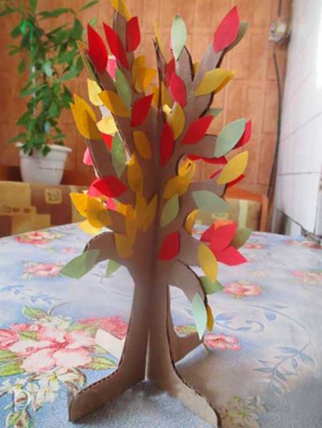 Поделки осеннее дерево из картона и листьев: идеи по изготовлению своими руками (45 фото)