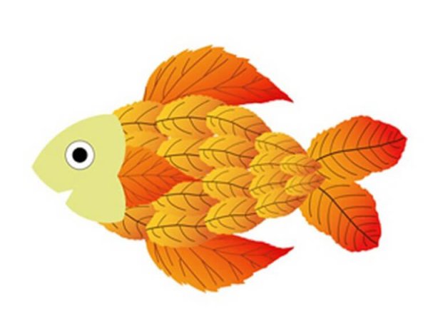 Поделки золотая рыбка из листьев дары осени: идеи по изготовлению своими руками (42 фото)