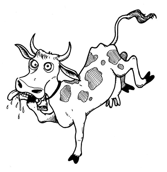 Рисунки больная корова (36 фото)