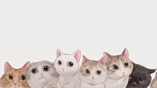 Рисунки кошки в ряд (39 фото)