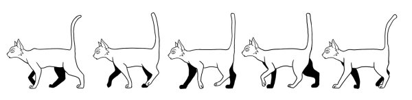 Рисунки кот ходит (33 фото)