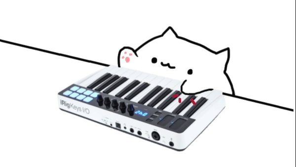 Рисунки кот на синтезаторе (42 фото)