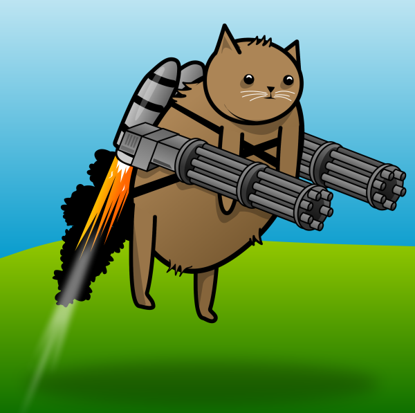 Рисунки кота с пистолетом (41 фото)