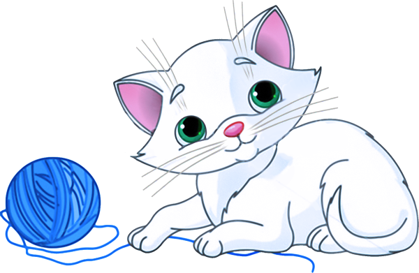 Рисунки котенка играющего с клубком (38 фото)
